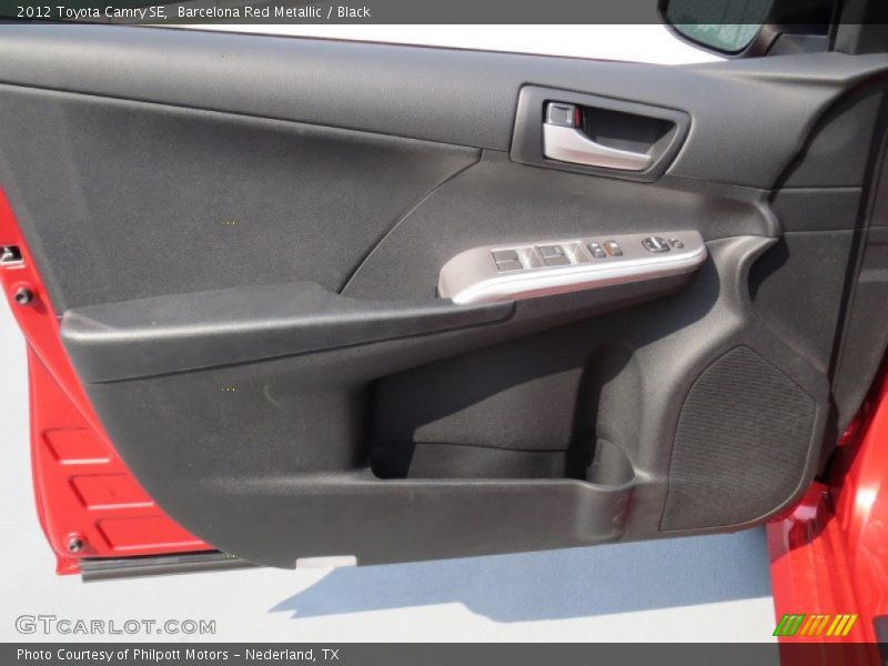 Barcelona Red Metallic / Black 2012 Toyota Camry SE