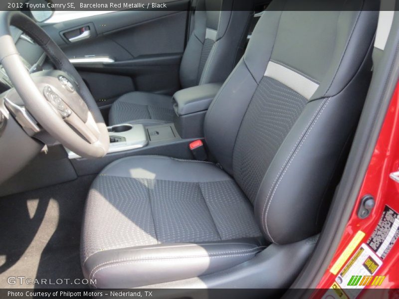 Barcelona Red Metallic / Black 2012 Toyota Camry SE