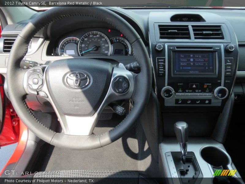 Barcelona Red Metallic / Black 2012 Toyota Camry SE