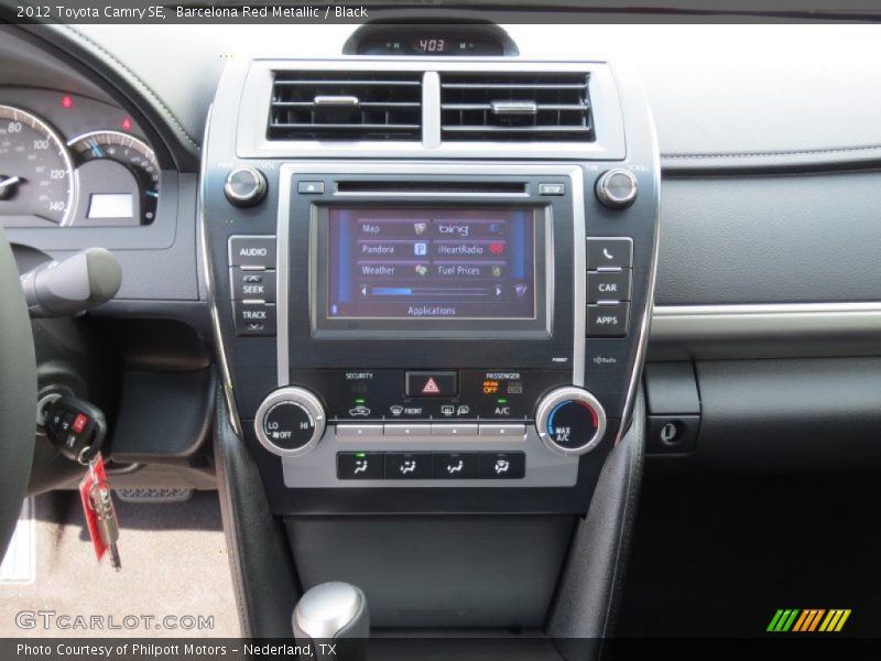 Barcelona Red Metallic / Black 2012 Toyota Camry SE