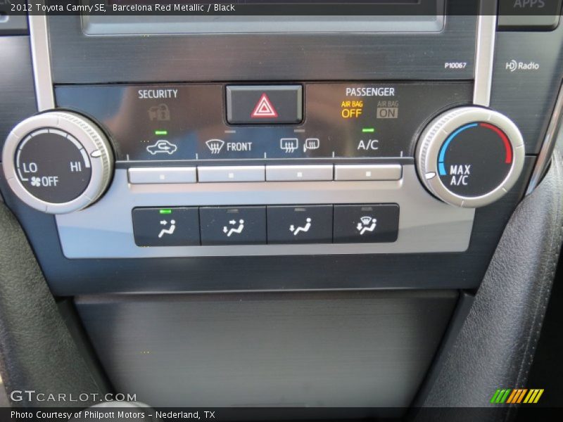 Barcelona Red Metallic / Black 2012 Toyota Camry SE