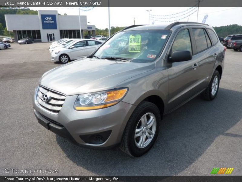 Mineral Gray / Gray 2011 Hyundai Santa Fe GLS AWD