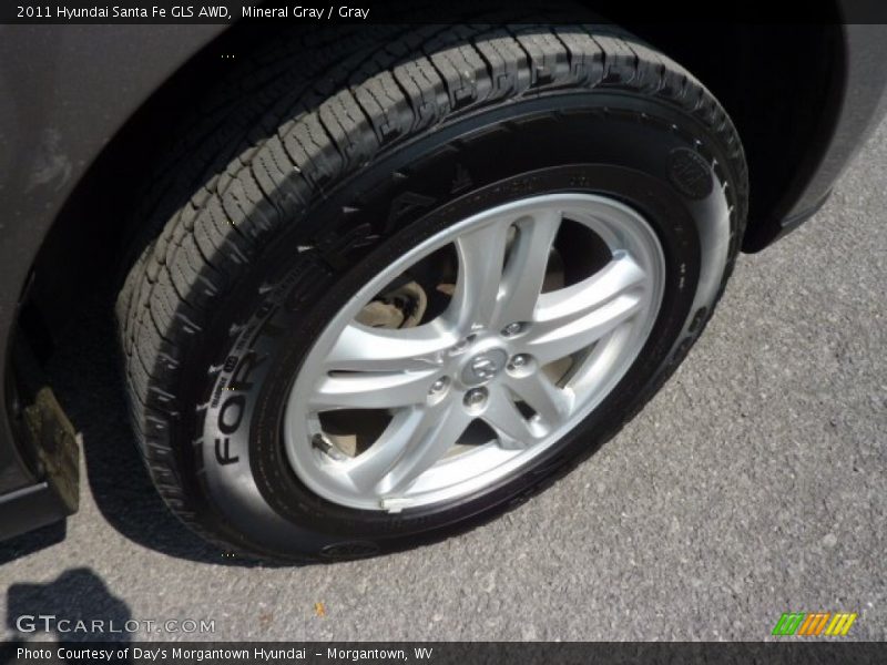 Mineral Gray / Gray 2011 Hyundai Santa Fe GLS AWD