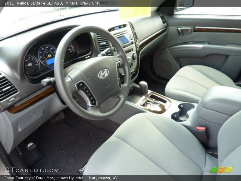 Mineral Gray / Gray 2011 Hyundai Santa Fe GLS AWD