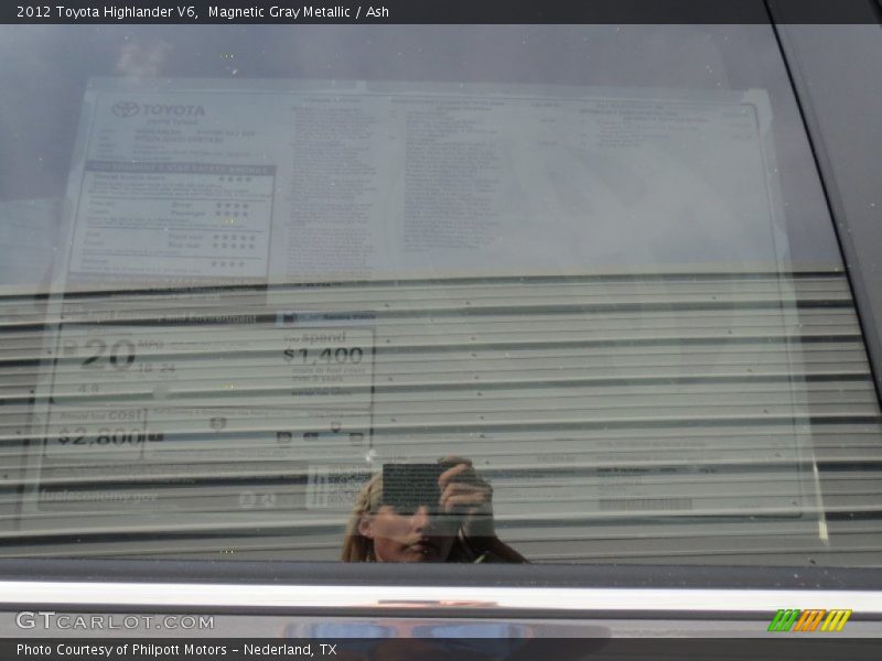 Magnetic Gray Metallic / Ash 2012 Toyota Highlander V6