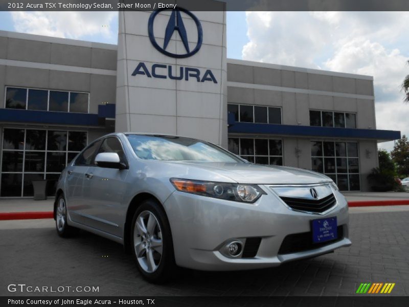 Silver Moon / Ebony 2012 Acura TSX Technology Sedan