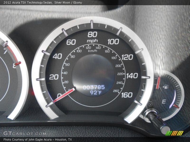 Silver Moon / Ebony 2012 Acura TSX Technology Sedan