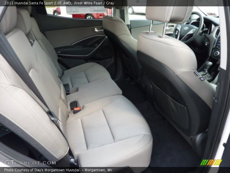 Frost White Pearl / Gray 2013 Hyundai Santa Fe Sport 2.0T AWD