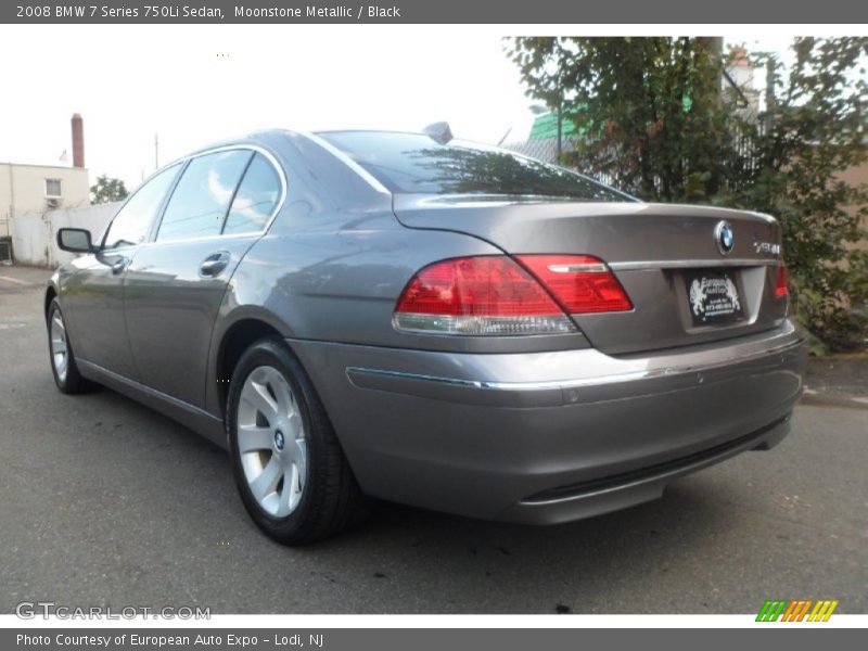 Moonstone Metallic / Black 2008 BMW 7 Series 750Li Sedan