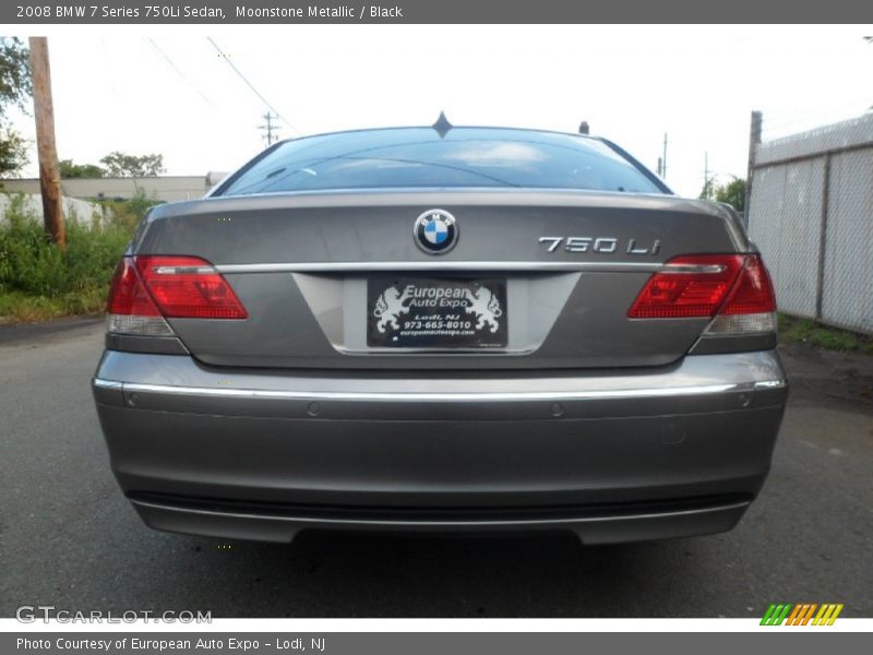 Moonstone Metallic / Black 2008 BMW 7 Series 750Li Sedan