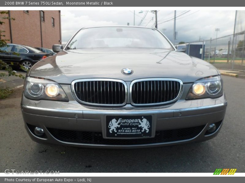 Moonstone Metallic / Black 2008 BMW 7 Series 750Li Sedan