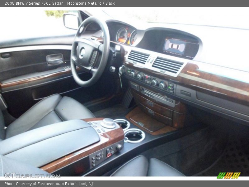 Moonstone Metallic / Black 2008 BMW 7 Series 750Li Sedan
