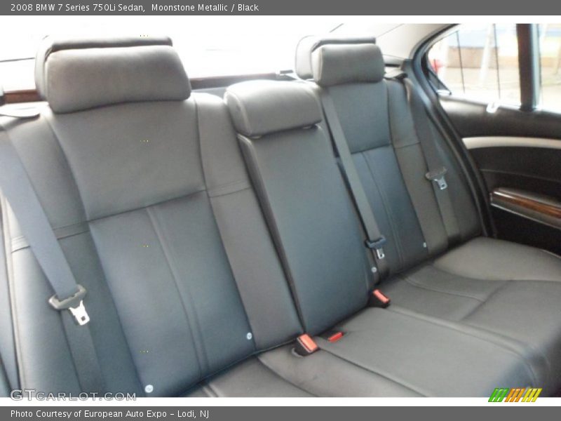 Moonstone Metallic / Black 2008 BMW 7 Series 750Li Sedan