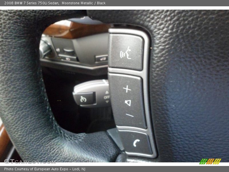 Moonstone Metallic / Black 2008 BMW 7 Series 750Li Sedan