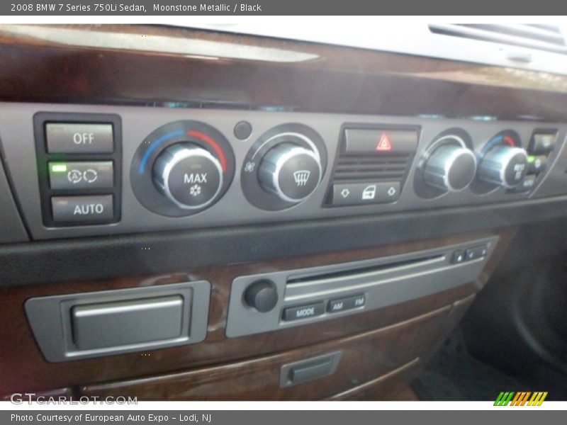 Moonstone Metallic / Black 2008 BMW 7 Series 750Li Sedan