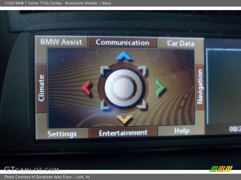 Moonstone Metallic / Black 2008 BMW 7 Series 750Li Sedan