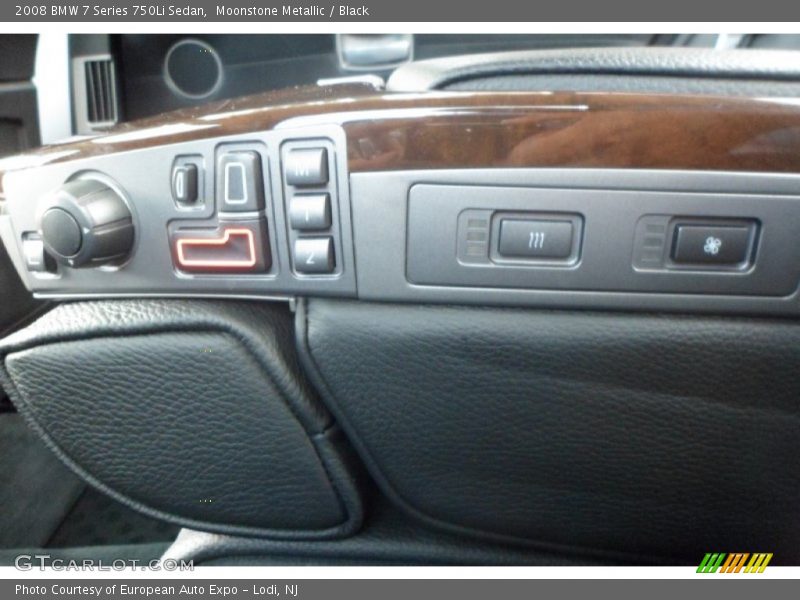 Moonstone Metallic / Black 2008 BMW 7 Series 750Li Sedan