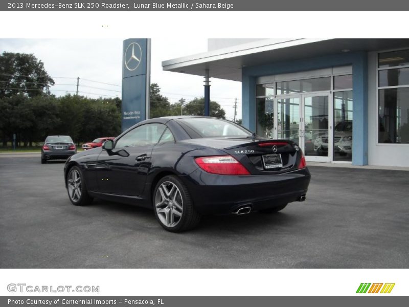Lunar Blue Metallic / Sahara Beige 2013 Mercedes-Benz SLK 250 Roadster
