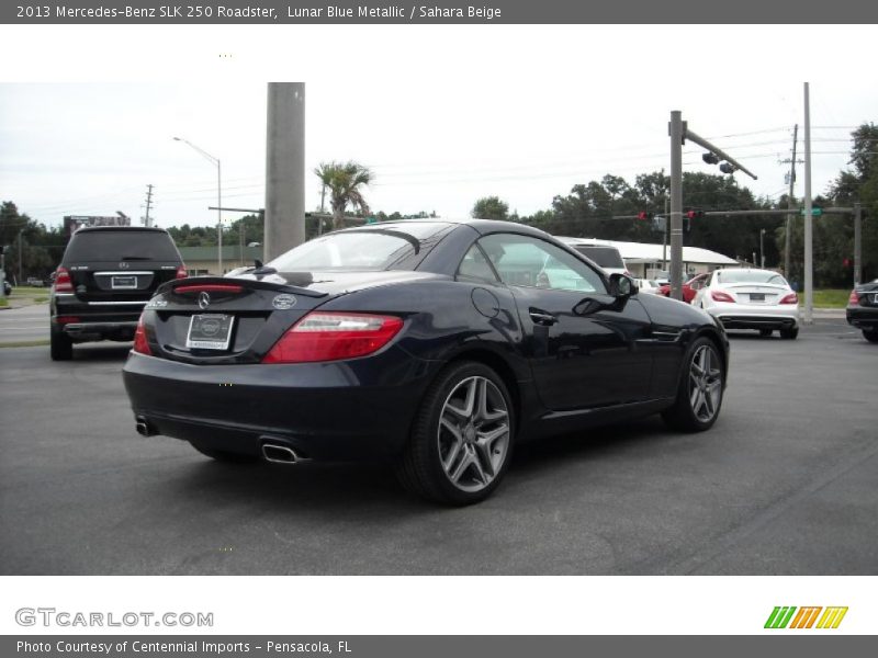 Lunar Blue Metallic / Sahara Beige 2013 Mercedes-Benz SLK 250 Roadster