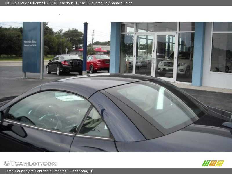 Lunar Blue Metallic / Sahara Beige 2013 Mercedes-Benz SLK 250 Roadster