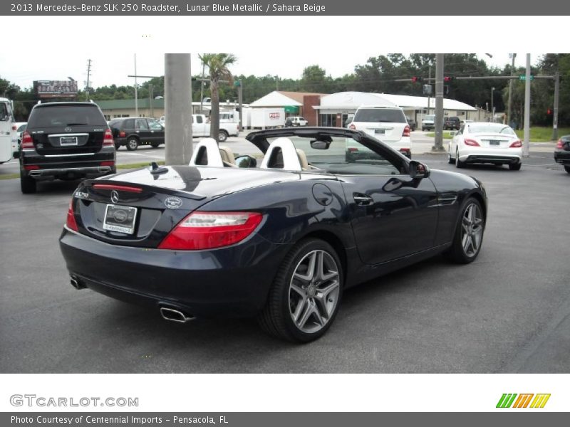 Lunar Blue Metallic / Sahara Beige 2013 Mercedes-Benz SLK 250 Roadster