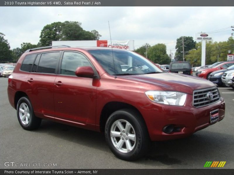 Salsa Red Pearl / Ash 2010 Toyota Highlander V6 4WD