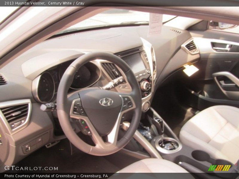 Century White / Gray 2013 Hyundai Veloster