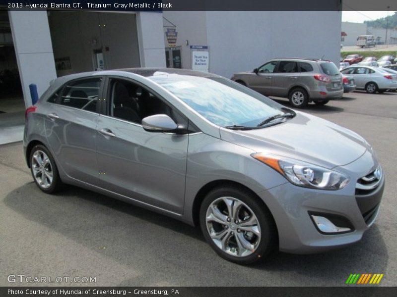 Titanium Gray Metallic / Black 2013 Hyundai Elantra GT