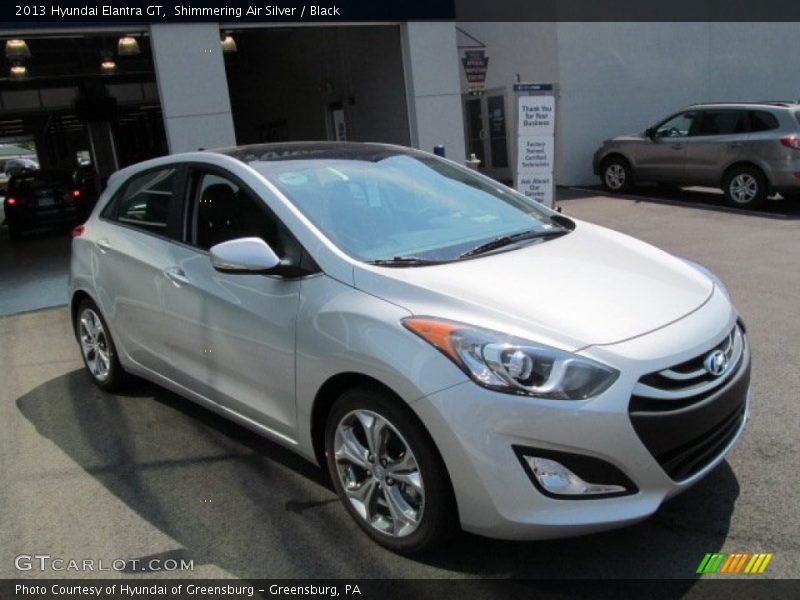 Shimmering Air Silver / Black 2013 Hyundai Elantra GT