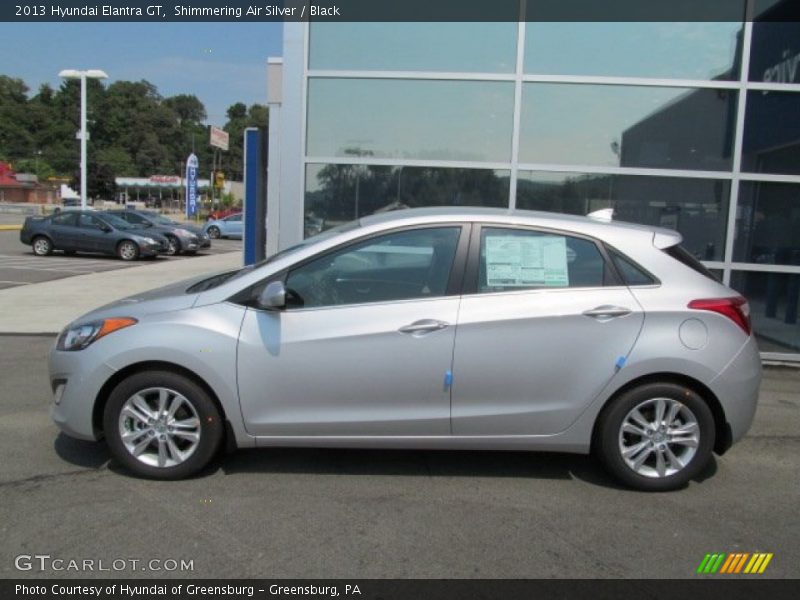 Shimmering Air Silver / Black 2013 Hyundai Elantra GT