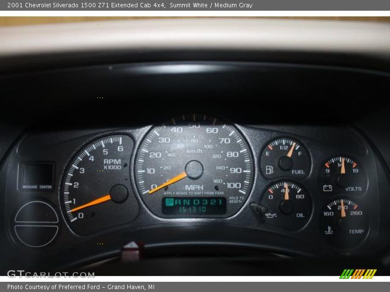 Summit White / Medium Gray 2001 Chevrolet Silverado 1500 Z71 Extended Cab 4x4