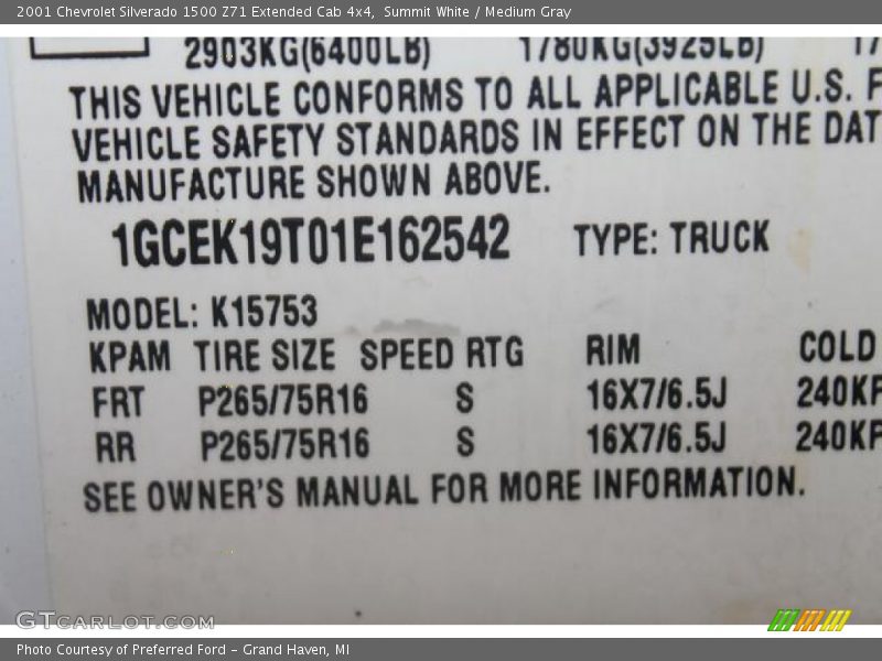 Summit White / Medium Gray 2001 Chevrolet Silverado 1500 Z71 Extended Cab 4x4