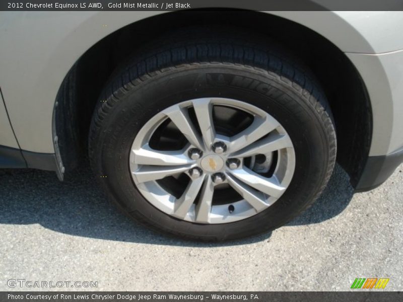 Gold Mist Metallic / Jet Black 2012 Chevrolet Equinox LS AWD