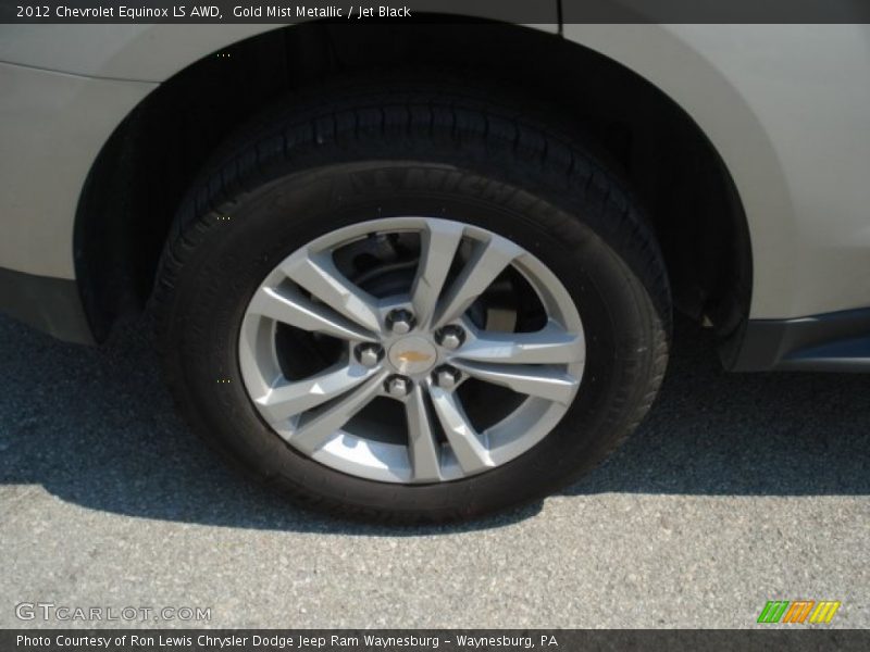 Gold Mist Metallic / Jet Black 2012 Chevrolet Equinox LS AWD