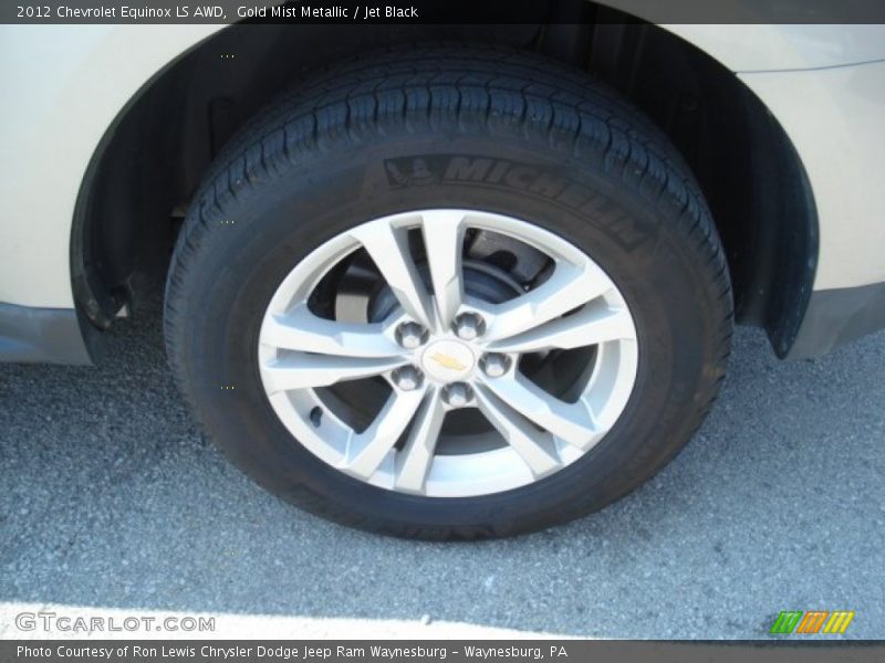 Gold Mist Metallic / Jet Black 2012 Chevrolet Equinox LS AWD