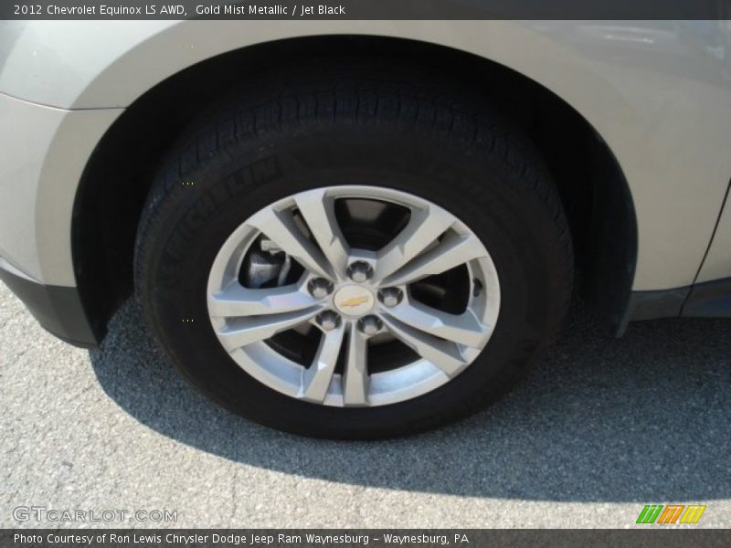 Gold Mist Metallic / Jet Black 2012 Chevrolet Equinox LS AWD