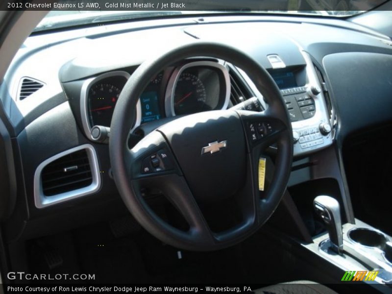 Gold Mist Metallic / Jet Black 2012 Chevrolet Equinox LS AWD