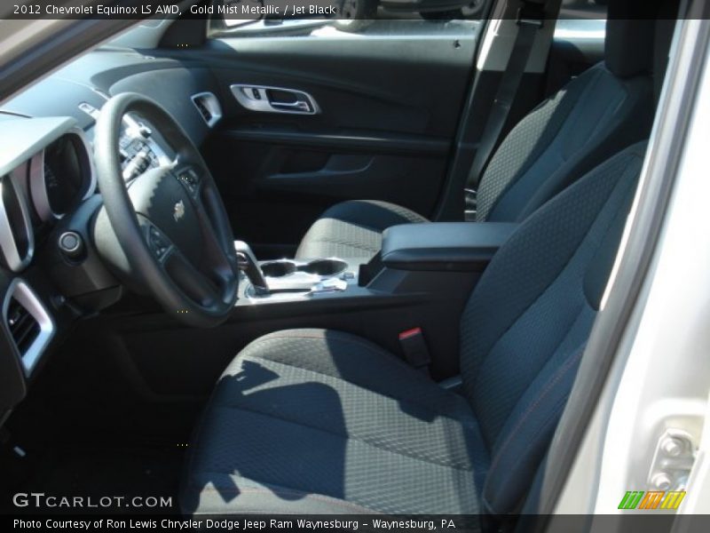 Gold Mist Metallic / Jet Black 2012 Chevrolet Equinox LS AWD