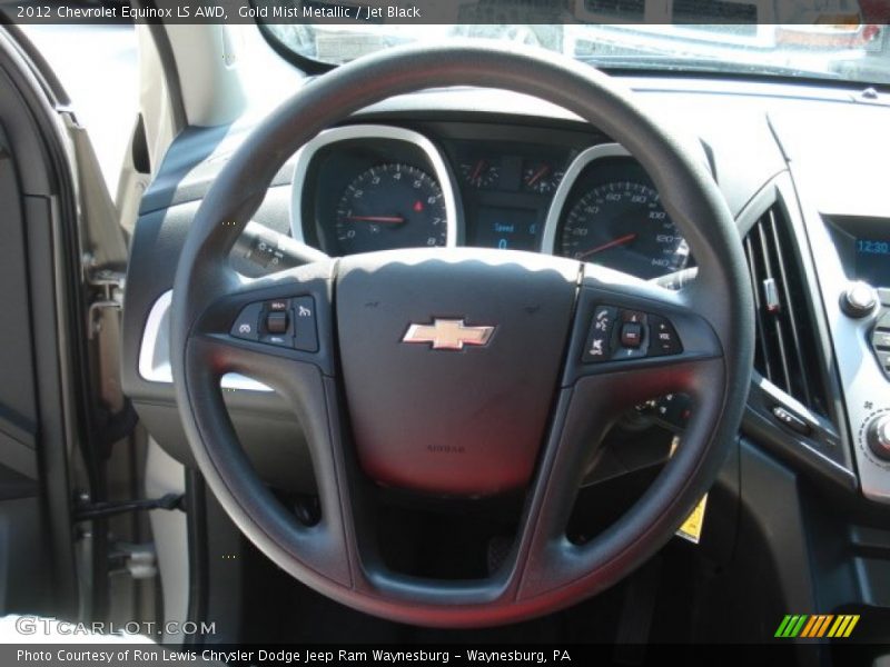 Gold Mist Metallic / Jet Black 2012 Chevrolet Equinox LS AWD