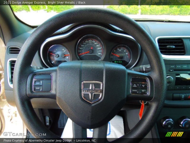 Bright Silver Metallic / Black 2011 Dodge Avenger Express