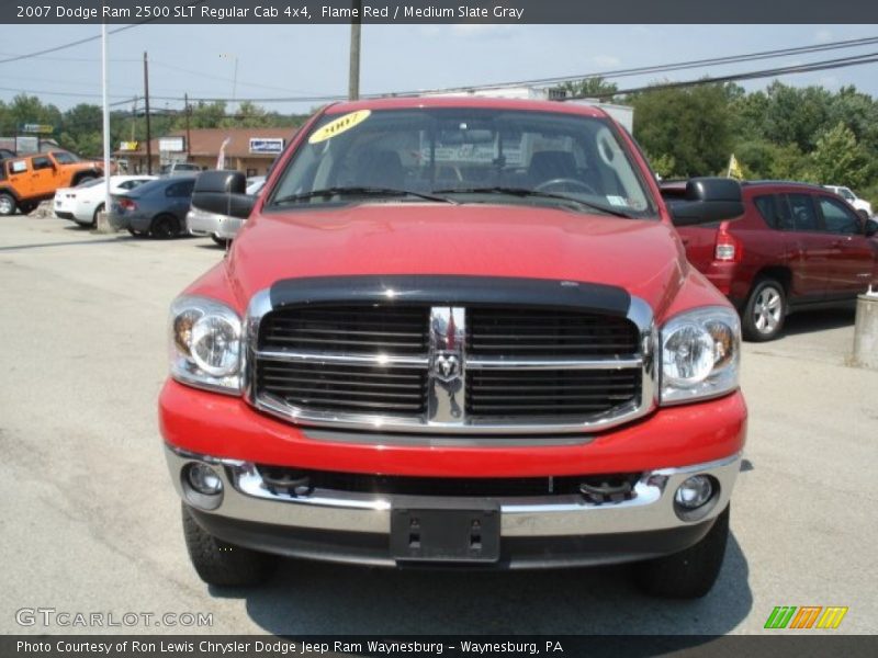 Flame Red / Medium Slate Gray 2007 Dodge Ram 2500 SLT Regular Cab 4x4