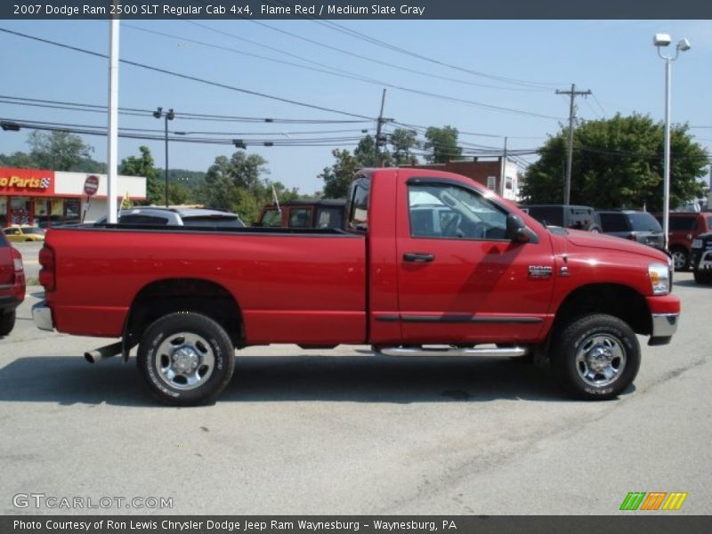 Flame Red / Medium Slate Gray 2007 Dodge Ram 2500 SLT Regular Cab 4x4