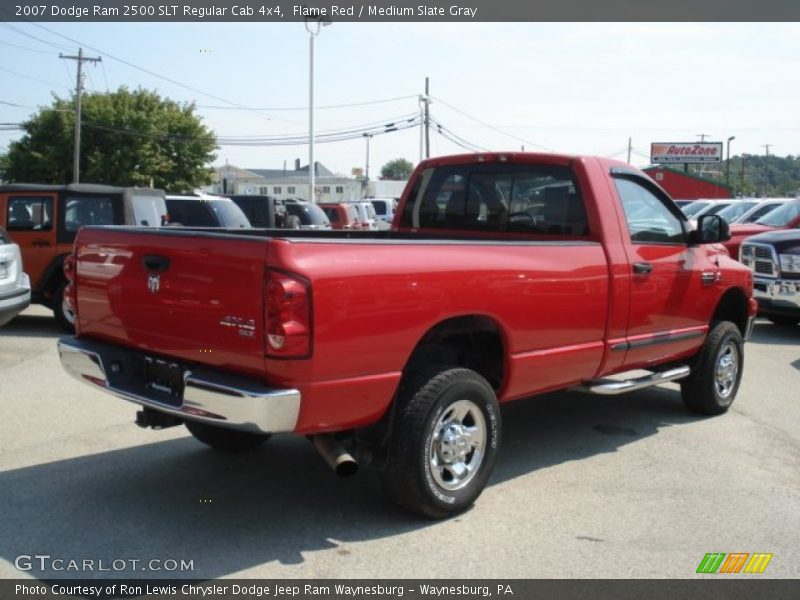 Flame Red / Medium Slate Gray 2007 Dodge Ram 2500 SLT Regular Cab 4x4
