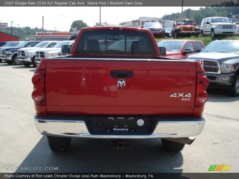 Flame Red / Medium Slate Gray 2007 Dodge Ram 2500 SLT Regular Cab 4x4