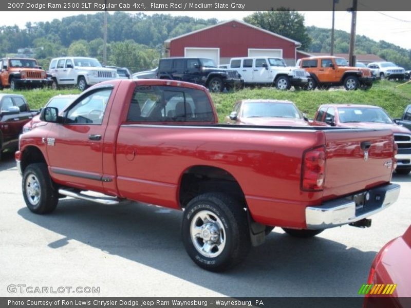 Flame Red / Medium Slate Gray 2007 Dodge Ram 2500 SLT Regular Cab 4x4