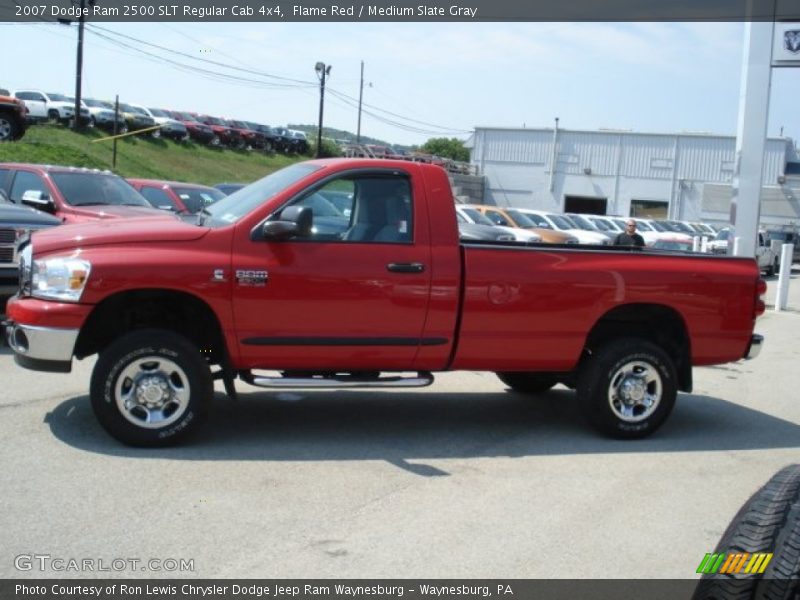 Flame Red / Medium Slate Gray 2007 Dodge Ram 2500 SLT Regular Cab 4x4