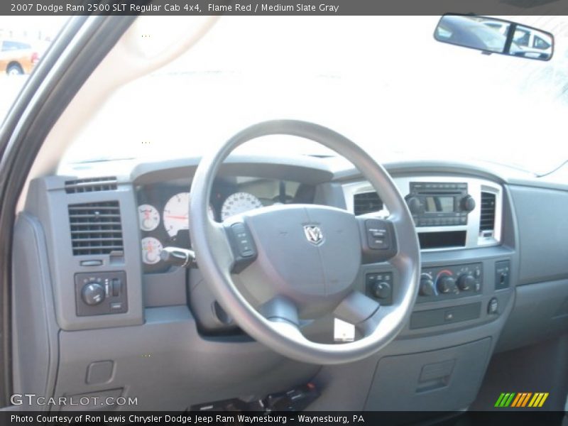 Flame Red / Medium Slate Gray 2007 Dodge Ram 2500 SLT Regular Cab 4x4