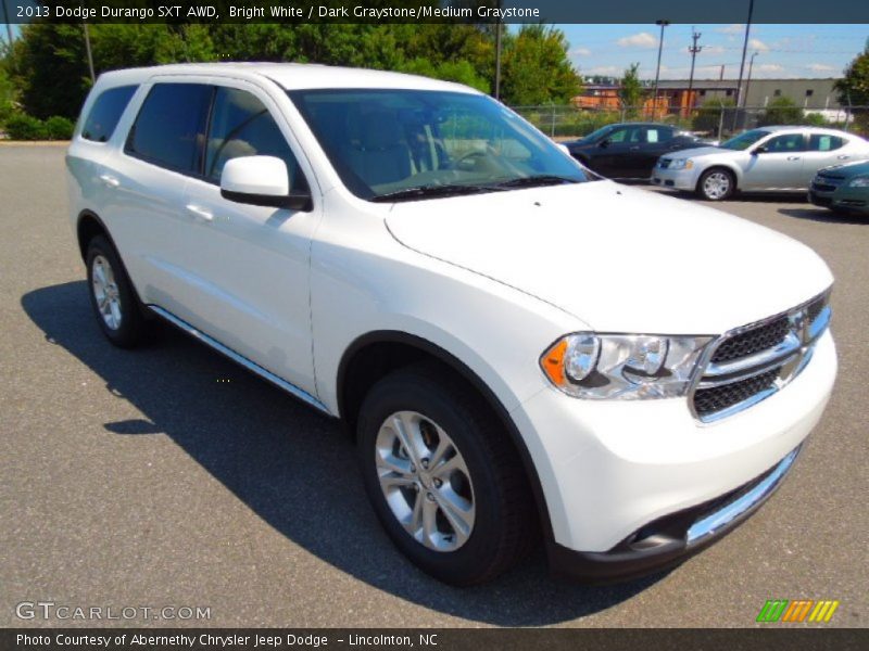 Bright White / Dark Graystone/Medium Graystone 2013 Dodge Durango SXT AWD