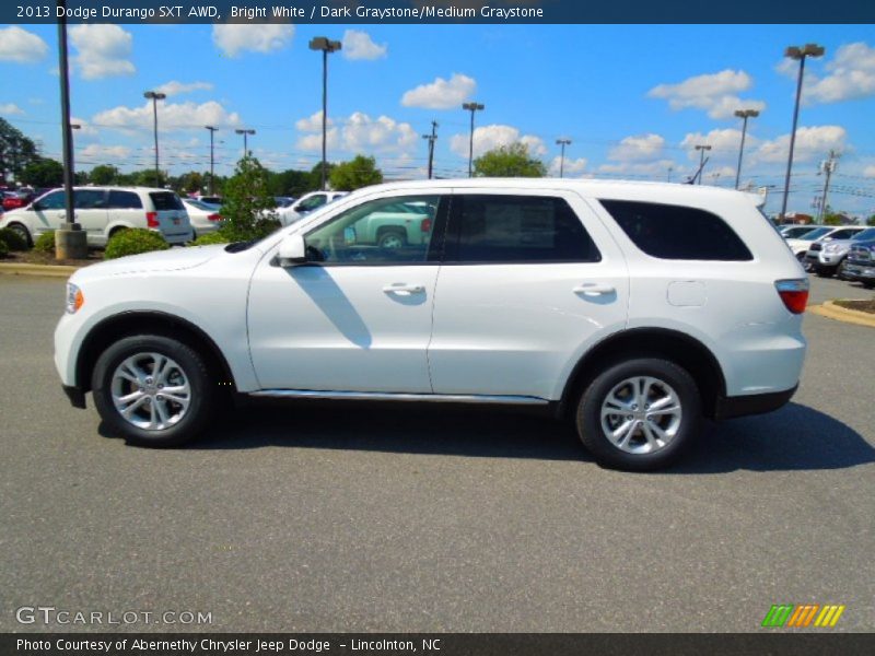 Bright White / Dark Graystone/Medium Graystone 2013 Dodge Durango SXT AWD