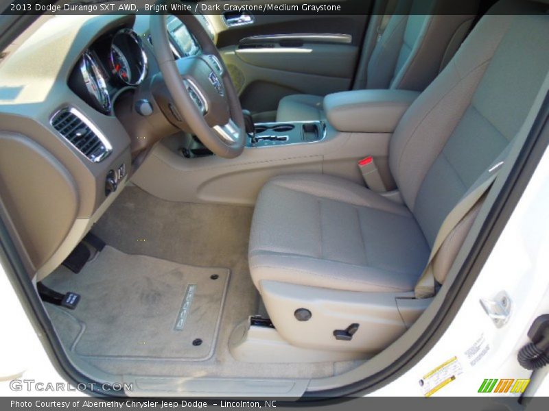 Bright White / Dark Graystone/Medium Graystone 2013 Dodge Durango SXT AWD